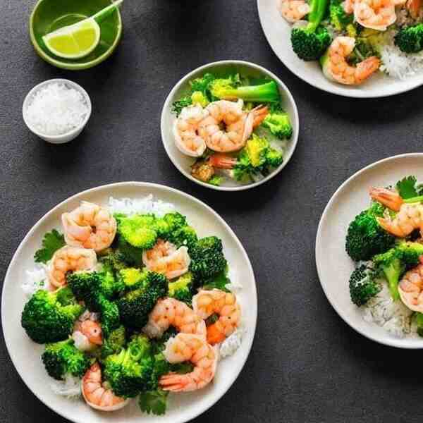 Кальмары с рисом креветками и брокколи